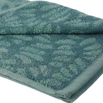 Asciugamano Leavy Verde 60x100 cm per Viso in Cotone - Marino Fa Mercato