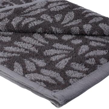 Asciugamano Leavy Grigio 60x100 cm per Viso in Cotone - Marino Fa Mercato