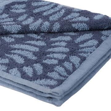 Telo Asciugamano Leavy Cielo 90x140 cm in Cotone - Marino Fa Mercato