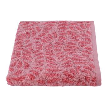 Telo Asciugamano Leavy Rosa 90x140 cm in Cotone