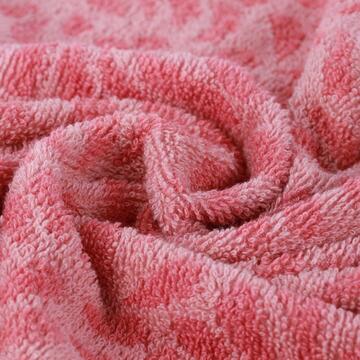 Telo Asciugamano Leavy Rosa 90x140 cm in Cotone