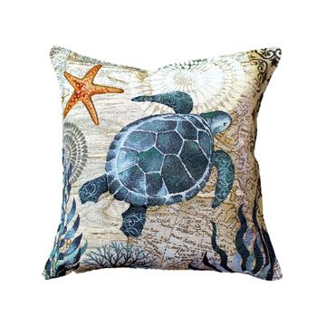 Federa Cuscino Seaside 45x45 cm - Fantasia Tartaruga
