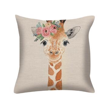 Federa Cuscino Baby Animals 45x45 cm - Fantasia Giraffa