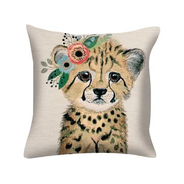 Federa Cuscino Baby Animals 45x45 cm - Fantasia Leopardo