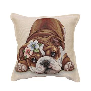 Federa Cuscino Pets 45x45 cm - Fantasia Cane Fiorellini