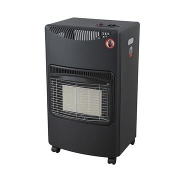 DCG - Stufa a Gas Nera Portatile a Infrarossi - 3 Elementi - 1400/2800/4200 W