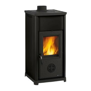 La Nordica - Stufa a Legna Tea Nera in Acciaio e Ghisa...