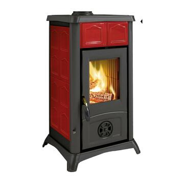 La Nordica - Stufa Cucina a Legna Gemma Bordeaux -...