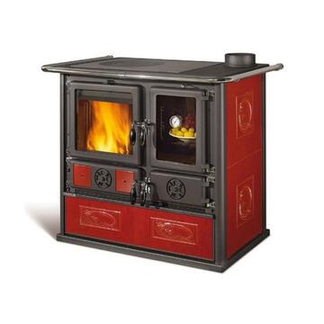 La Nordica - Cucina Stufa a Legna Rosa 5.0 Liberty Bordò - 103x85 h67 cm - Made in Italy