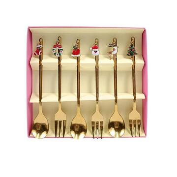 Confezione 6 Posate Oro Segnaposto Decorative - per...