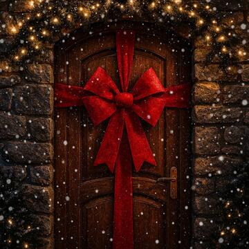 Decorazione Fiocco per Porta di Ingresso in Velluto... - Marino Fa Mercato