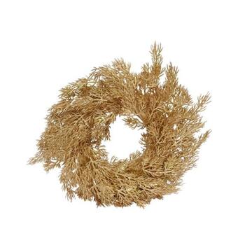 Dietroporta Ghirlanda con Rami Glitter Oro d 30 cm - Decorazione Natalizia - Addobbo di Natale