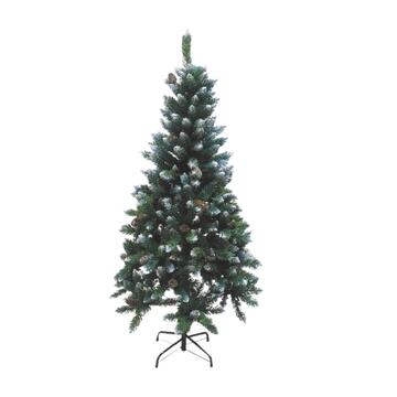 Albero di Natale Bucaneve Verde con Punte Bianche h...