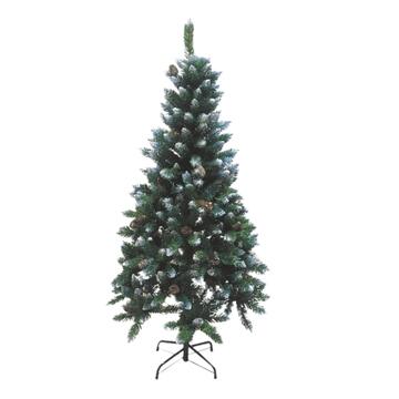 Albero di Natale Bucaneve Verde con Punte Bianche h...