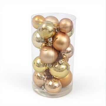 Palline di Natale Assortite 20 Sfere - Oro - Lucide...