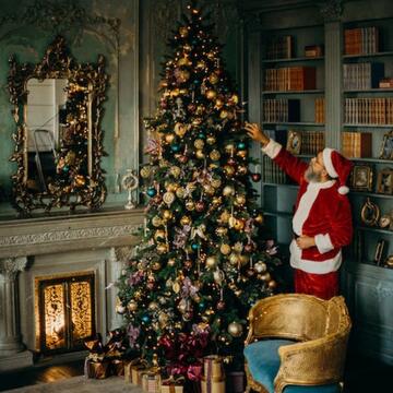 Palline di Natale Assortite 24 Sfere - Oro - Lucide e Opache - per Albero di Natale - Decorazioni Natalizie