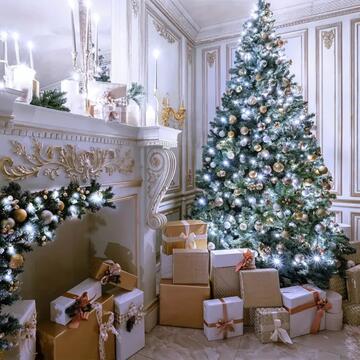 300 Luci Led All Flash Bianco Freddo - Decorazione di Natale - mt 15+5 cavo - per Interno ed Esterno