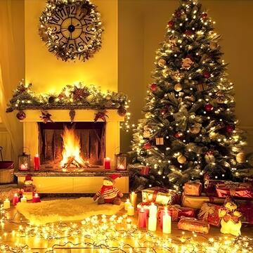 300 Luci Led All Flash Bianco Caldo - Decorazione di Natale - mt 15+5 cavo - per Interno ed Esterno