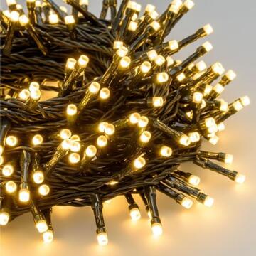 500 Luci Led Bianco Caldo di Natale - mt 25+5 cavo - per Interno ed Esterno - con Giochi di Luce