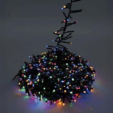 300 Luci Led All Flash Colorati - Decorazione di Natale - mt 15+5 cavo - per Interno ed Esterno