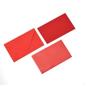 SET 10 BIGLIETTI CON BUSTA - ROSSI MISURA M