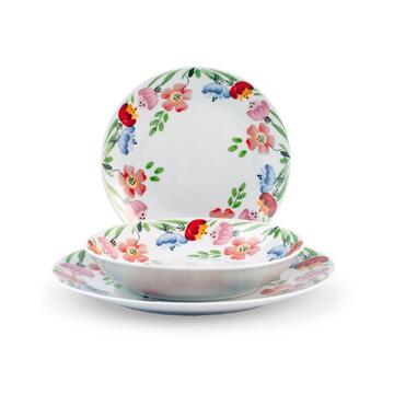 Servizio 18 Piatti in Porcellana Decorata Nuveau