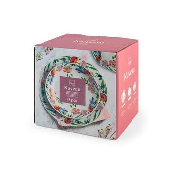 Servizio 18 Piatti in Porcellana Decorata Nuveau - Marino Fa Mercato