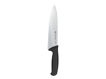 Coltello cucina con manico nero, da 18 cm.