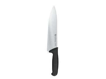 Coltello cucina con manico nero, da 22 cm.