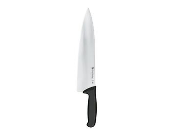 Coltello trinciante con manico nero, da 26 cm.