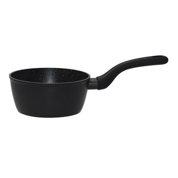 Casseruola Urania Nera d 16 cm con 2 Strati Effetto Marmorizzato - per Tutti i Fuochi - Uso Universale