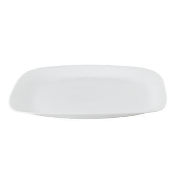 Vassoio Parma color bianco, 24x34 cm, in porcellana.