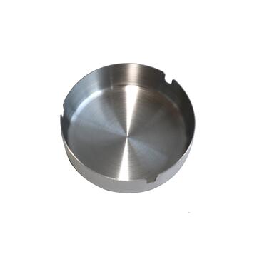 Posacenere in Acciaio Inox Rotondo d 8 cm - per Abitazioni, Bar, Ristoranti, Terrazze
