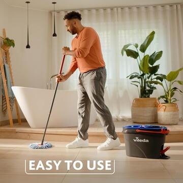 Vileda H2Pro Spin Mop, Sistema Lavapavimenti con Centrifuga e Doppio Serbatoio