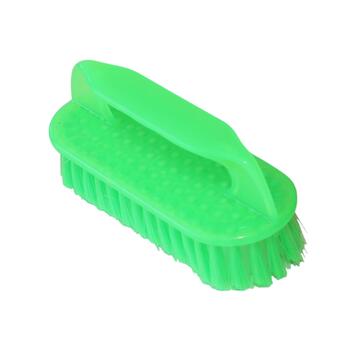 Spazzola in Plastica 13,5 cm con Setole per la Pulizia di Angoli, Fughe, Tessuti, Superfici Dure - Colori Assortiti