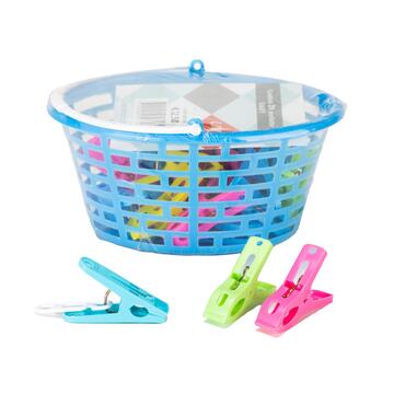 Cestino 24 Mollette Easy per Bucato - Antivento - Pinze...