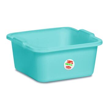 Bacinella Quadrata 11 LT in Plastica Celeste