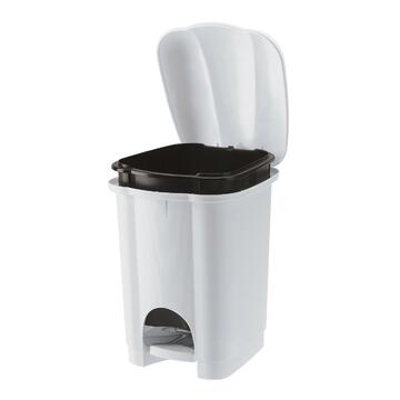 Pattumiera Carolina a Pedale, 6 Lt, Bianca