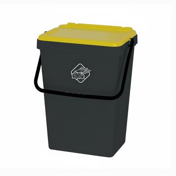 Pattumiera con coperchio 35 Lt gialla
