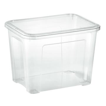 Combi Box 18 lt Trasparente con Coperchio Impilabile