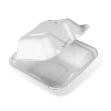 Confezione 50 pz Box Hamburger 500cc - Biodegradabile - per Asporto - Hamburger, Secondi, Contorni, Primi, Insalata