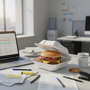 Confezione 50 pz Box Hamburger 500cc - Biodegradabile... - Marino Fa Mercato