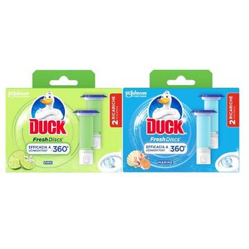 2 ricariche Duck fresh discs con fragranza lime per wc