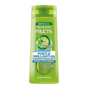 Shampoo fortificante per capelli normali 2in1 Fructis con vitamine B3 e B6 e essenza di pompelmo 250 Ml