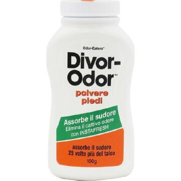 Polvere piedi Divor Odor per assorbire il sudore ed eliminare il cattivo odore 100 Gr