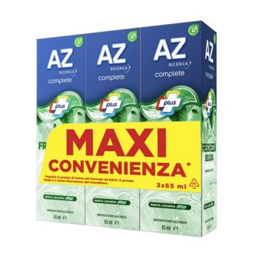 Dentifricio AZ Freschezza Delicata Menta Leggera, Formato convenienza 3 confezioni da 65 ml