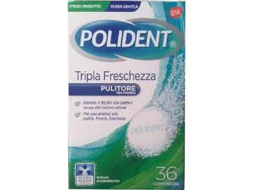 Pulitore per protesi Polident tripla freschezza con azione antibatterica