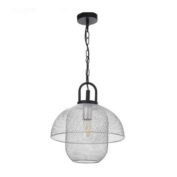 Lampadario a Sospensione Zair con Rete Argento E27