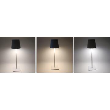 Lampada Tavolo Nera 3 modalià luce 3W ricaricabile USB