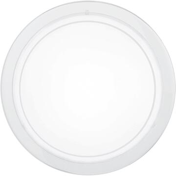 Lampada Planet da parete in acciaio e vetro finitura bianca